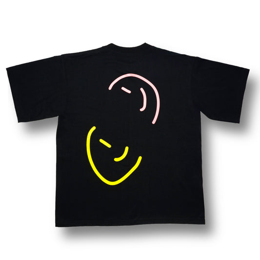 Playera Oversize - Negro Medianoche - Smiley