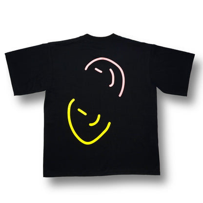 Playera Oversized - Midnight Black - Smiley