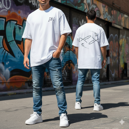 Playera Oversized - Blanca - Estilo FREE